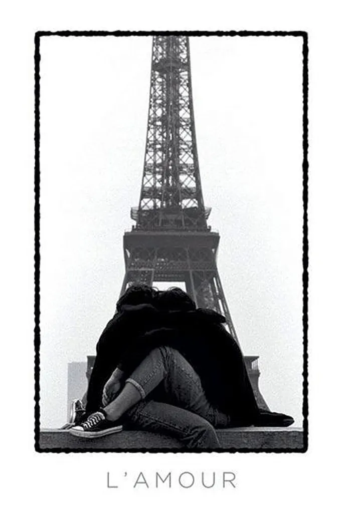 Paris Eiffelturm L'Amour  Poster + Original tesa Powerstrips« (1 Pack/20 Stk.)